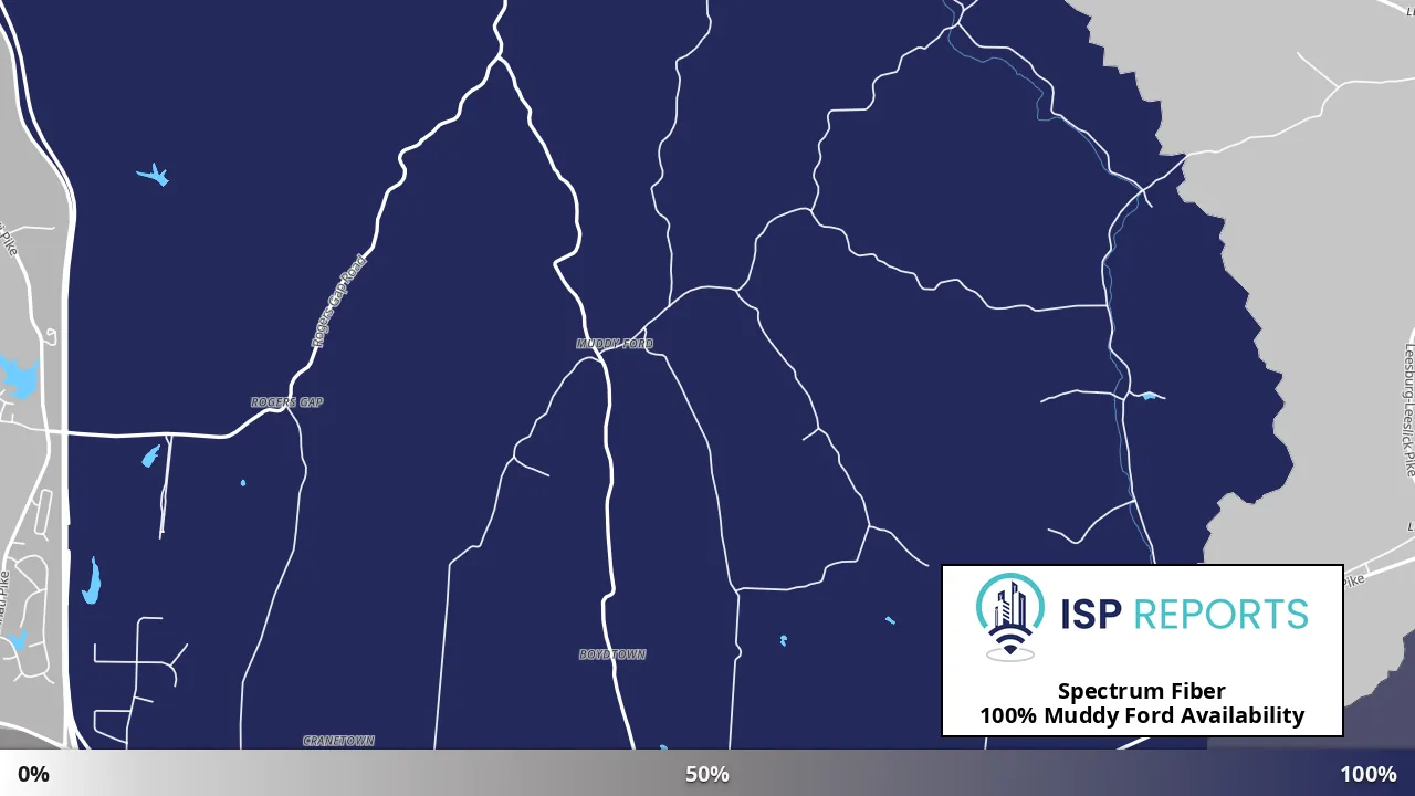 Muddy Ford, KY map of internet availability