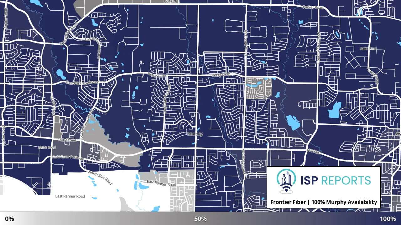 Murphy, TX map of internet availability