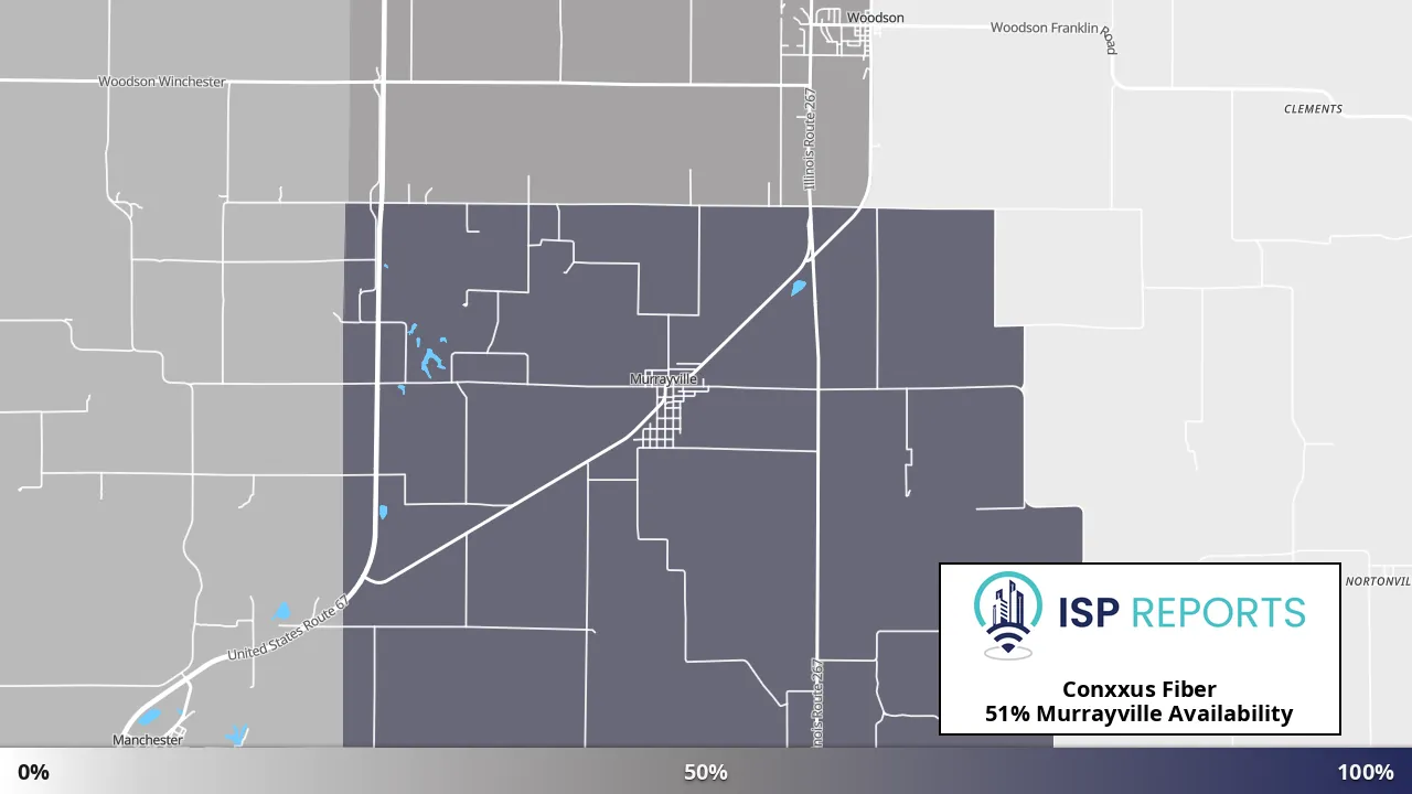 Murrayville, IL map of internet availability