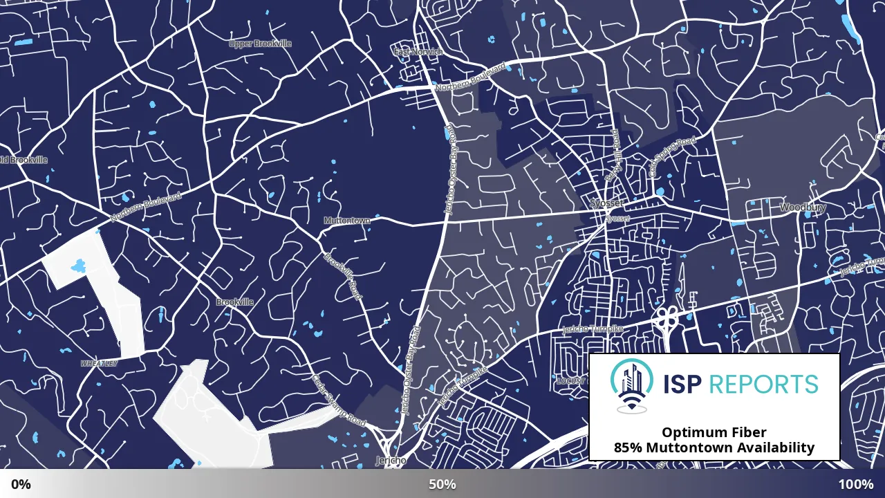 Muttontown, NY map of internet availability