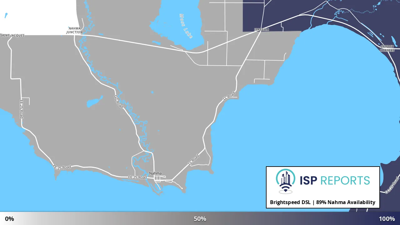 Nahma, MI map of internet availability