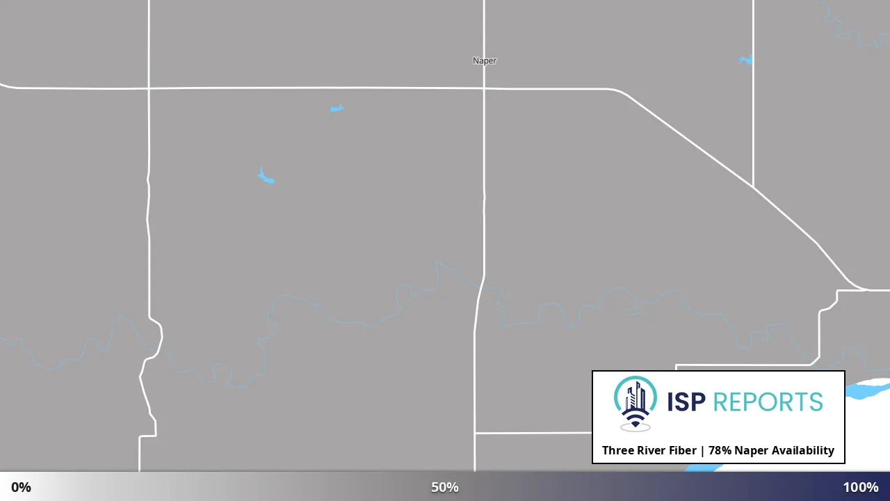 Naper, NE map of internet availability