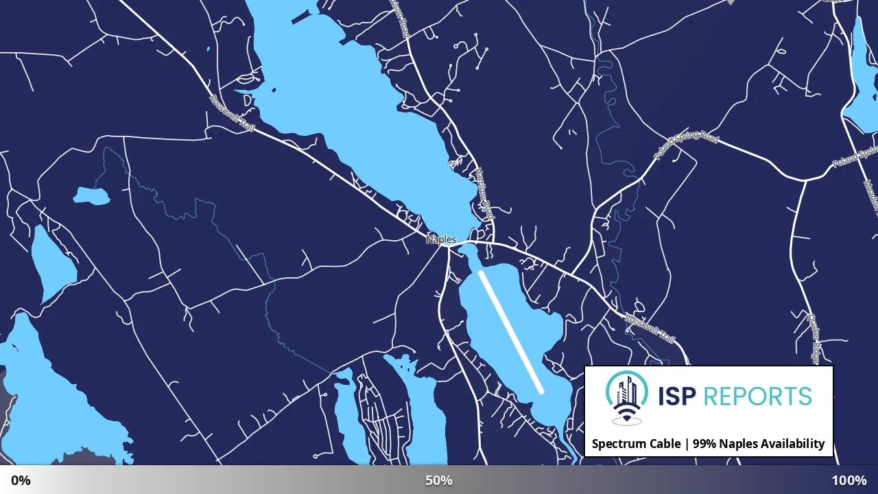 Naples, ME map of internet availability