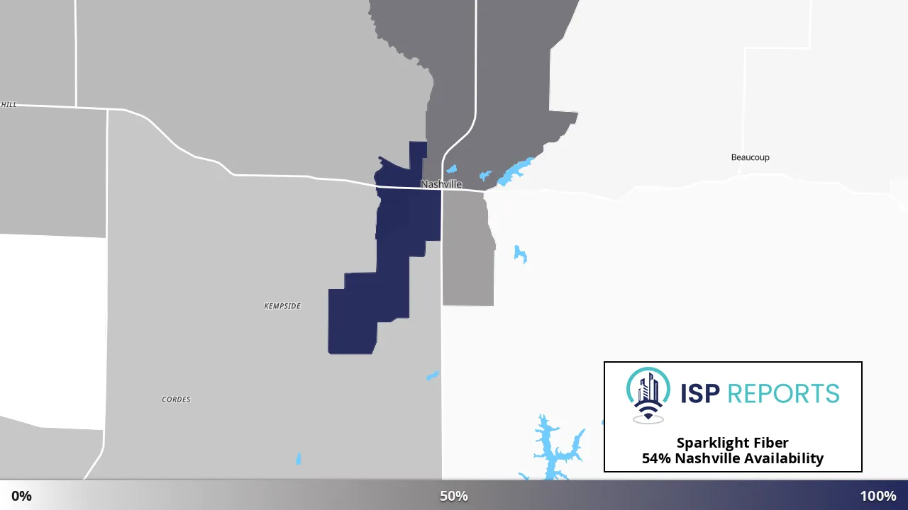 Nashville, IL map of internet availability