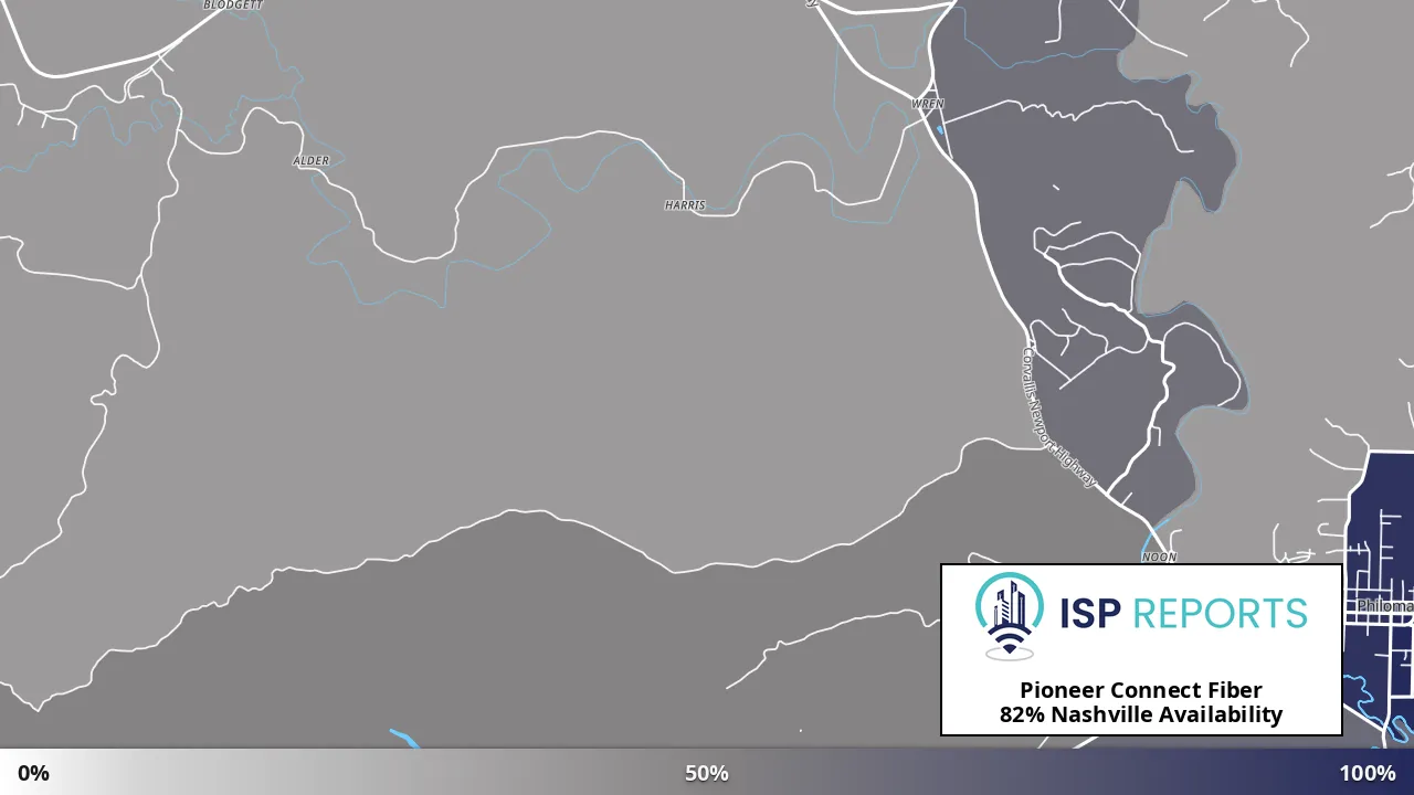 Nashville, OR map of internet availability