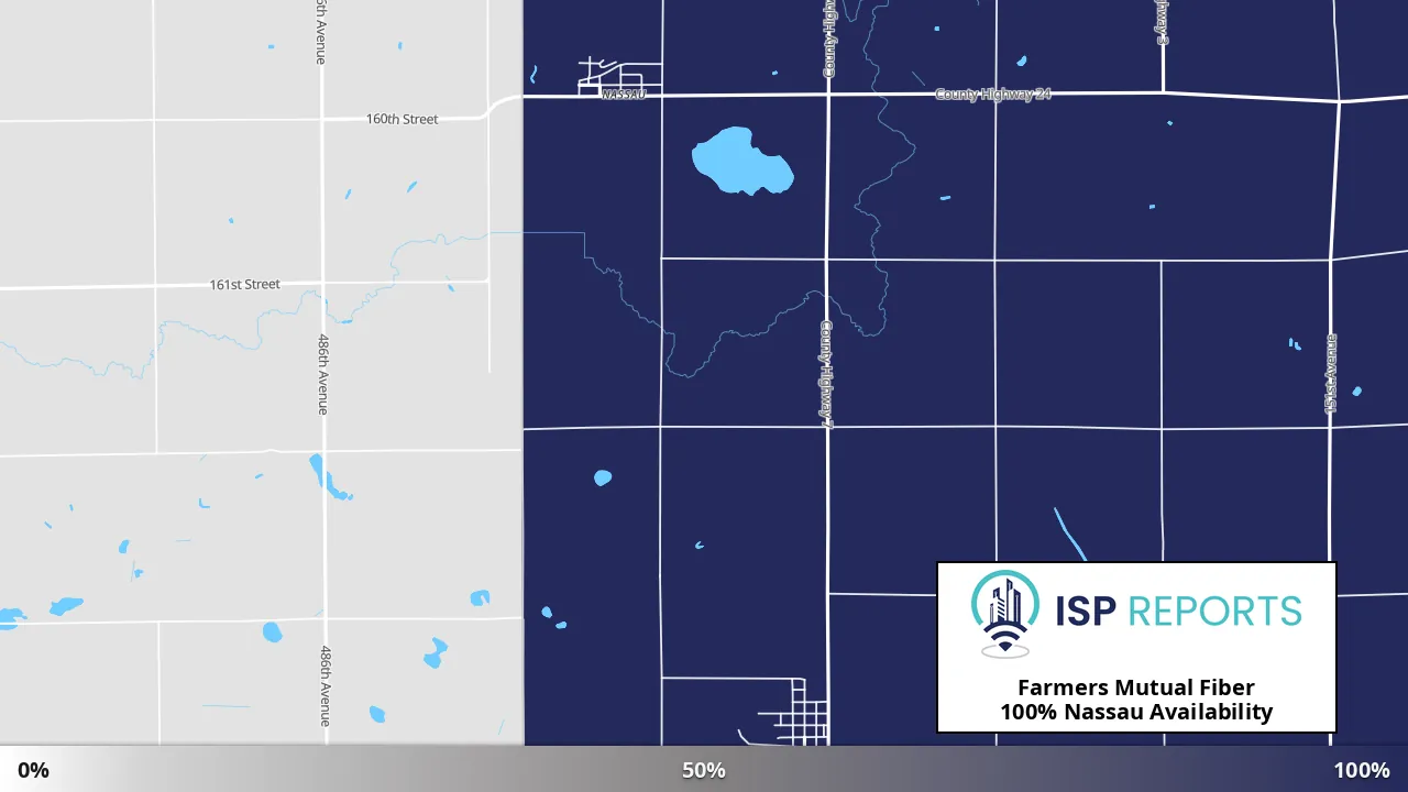 Nassau, MN map of internet availability