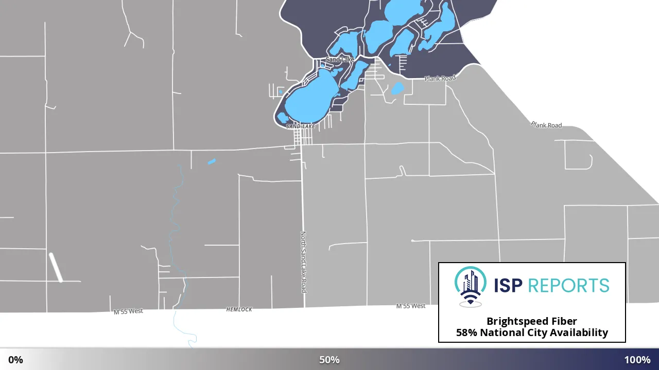 National City, MI map of internet availability