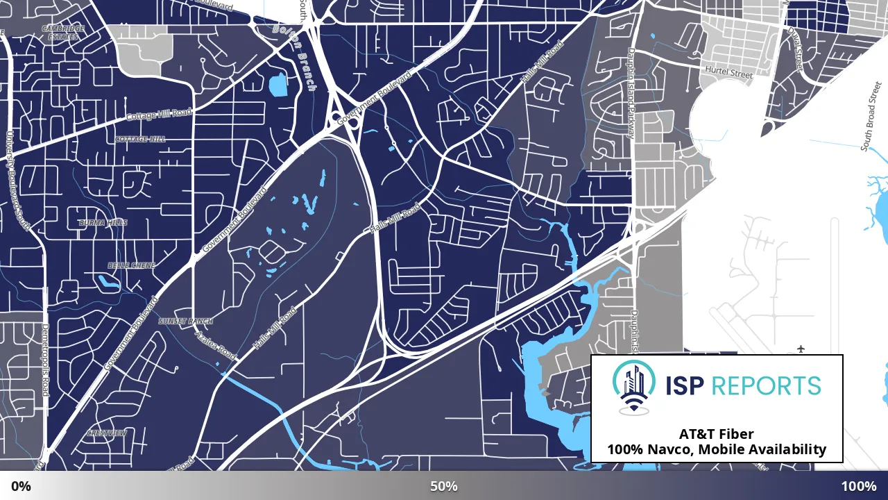 Navco, Mobile, AL map of internet availability