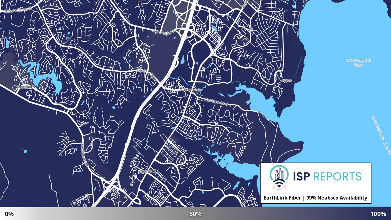Neabsco, VA map of internet availability