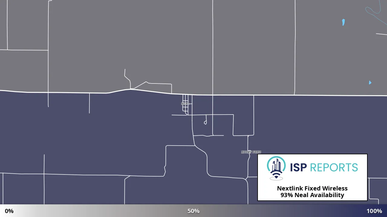 Neal, KS map of internet availability