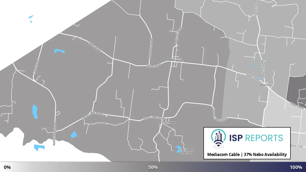 Nebo, KY map of internet availability
