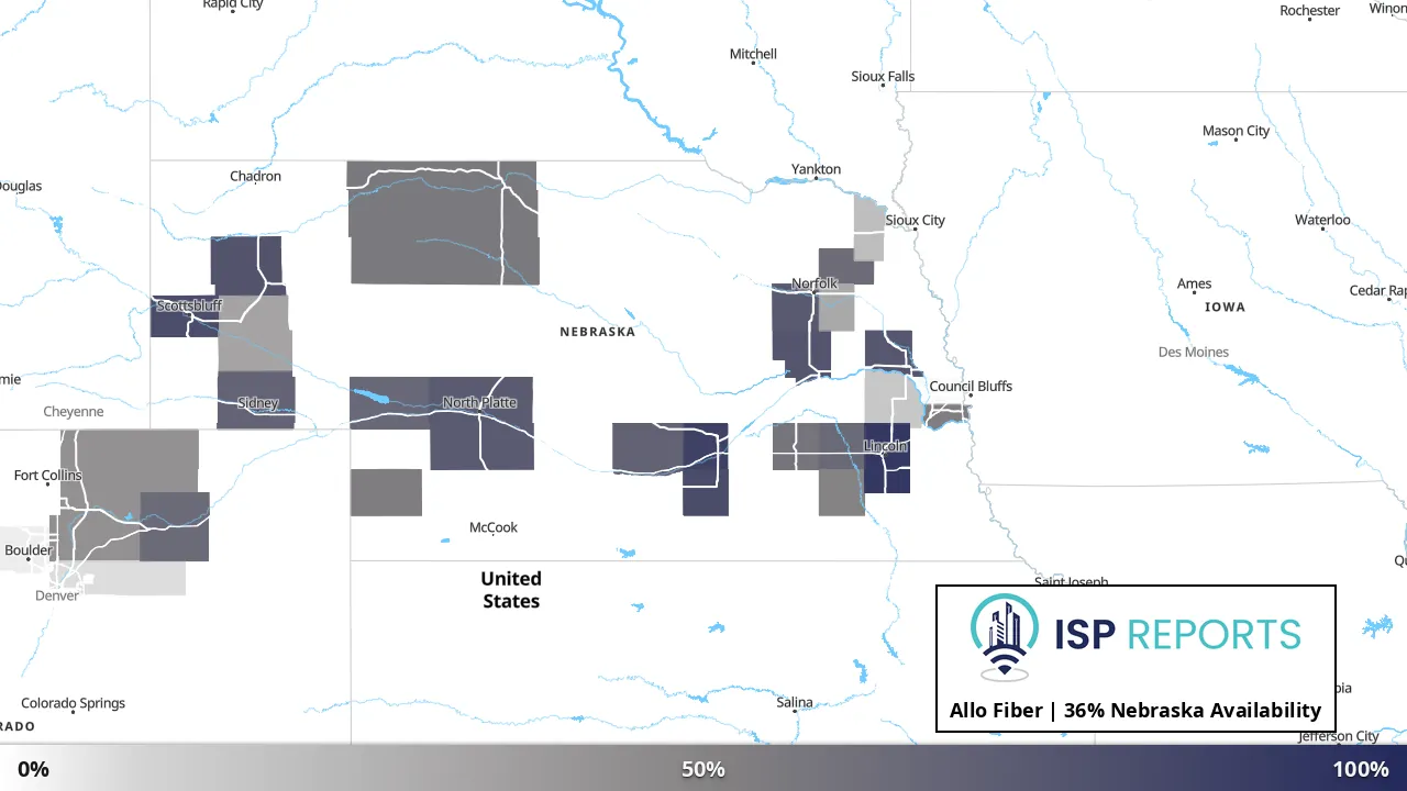 Nebraska map of internet availability