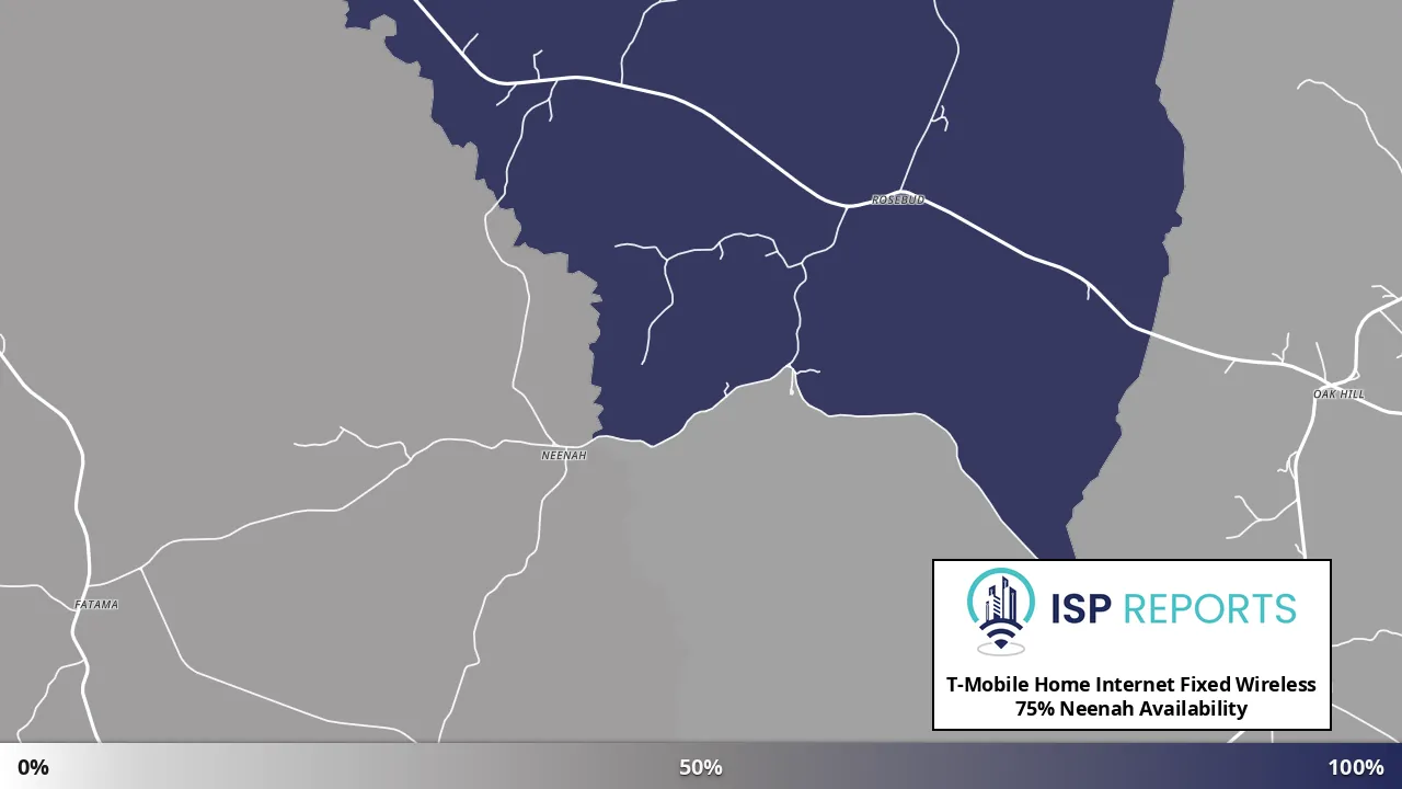 Neenah, AL map of internet availability