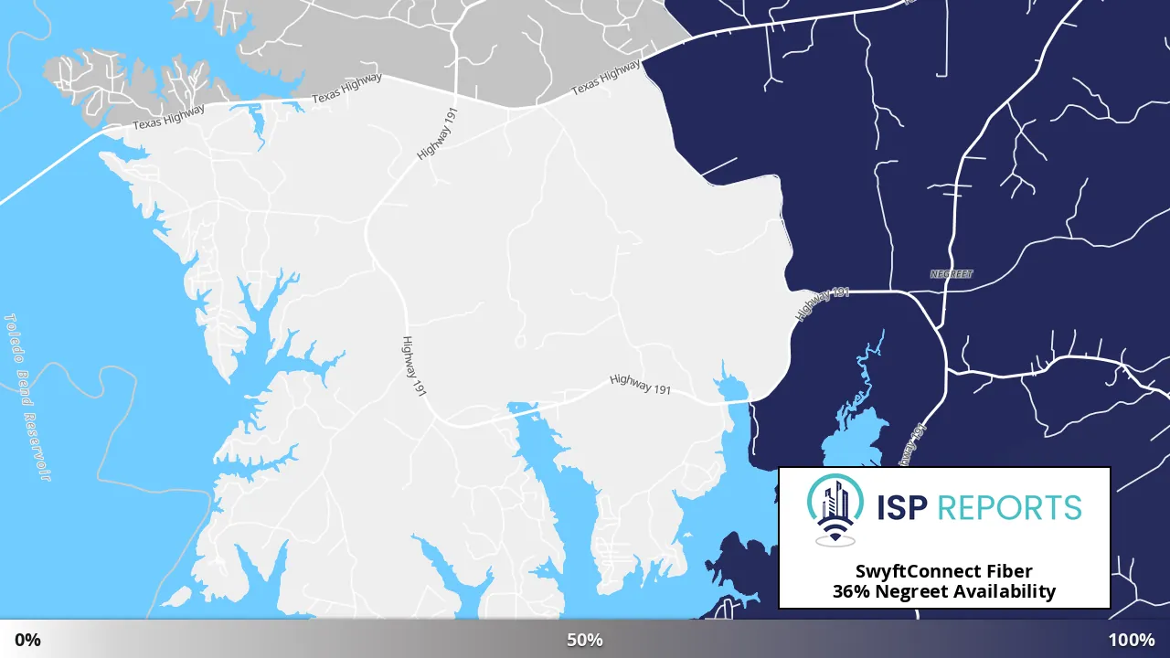 Negreet, LA map of internet availability