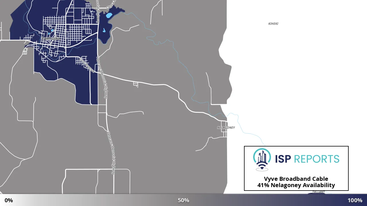Nelagoney, OK map of internet availability