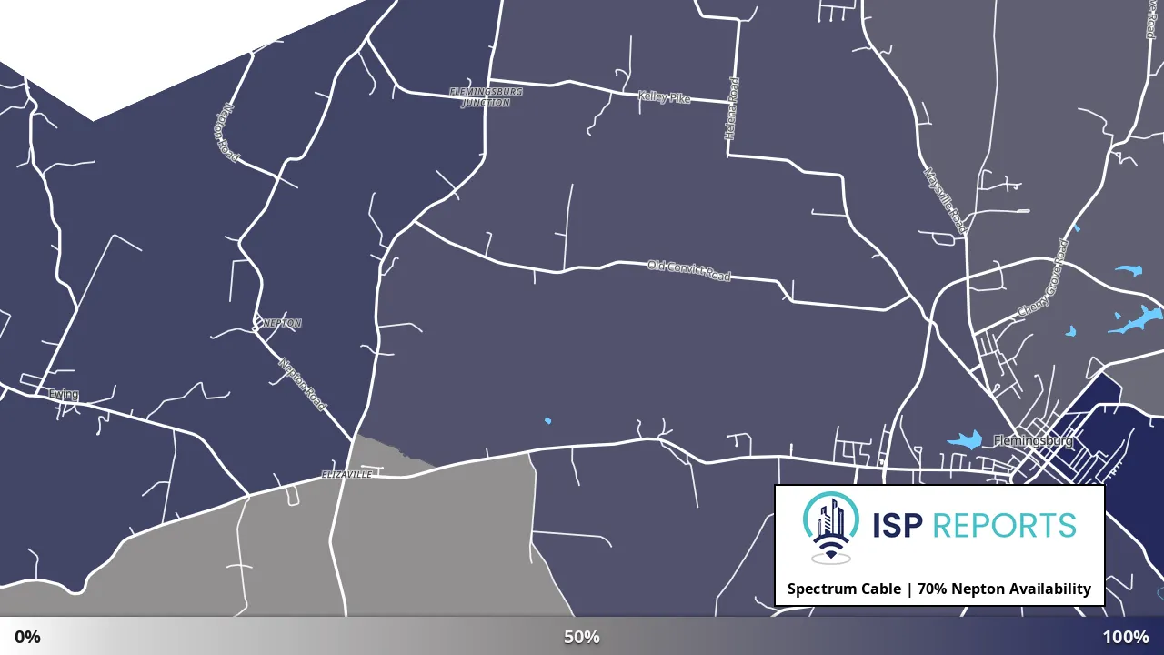 Nepton, KY map of internet availability