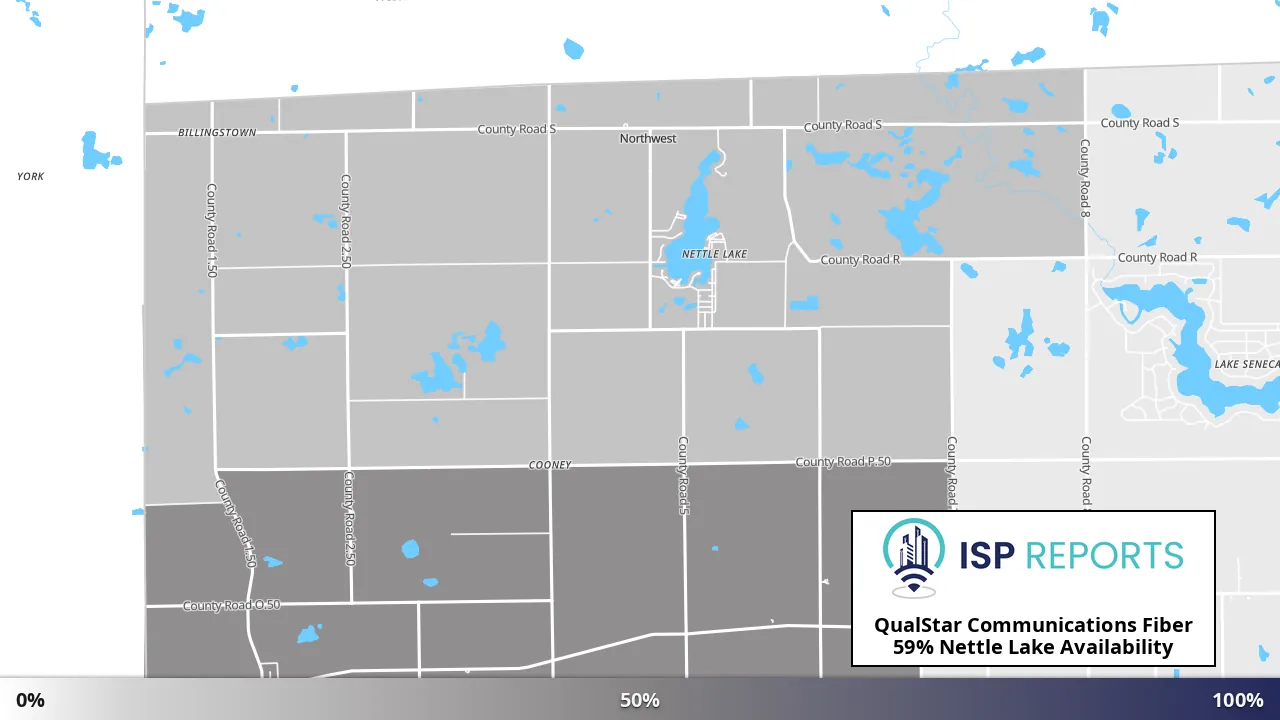 Nettle Lake, OH map of internet availability