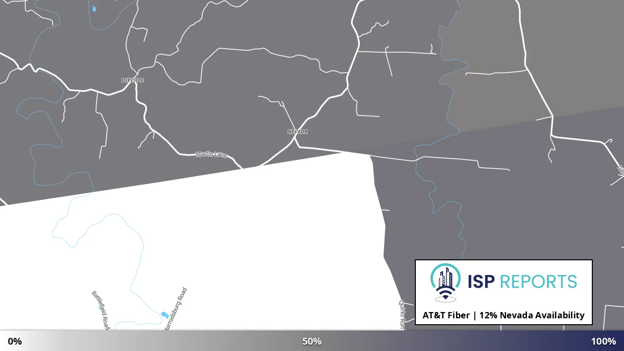 Nevada, KY map of internet availability