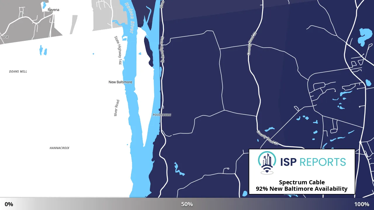 New Baltimore, NY map of internet availability