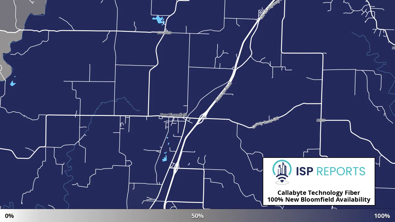 New Bloomfield, MO map of internet availability