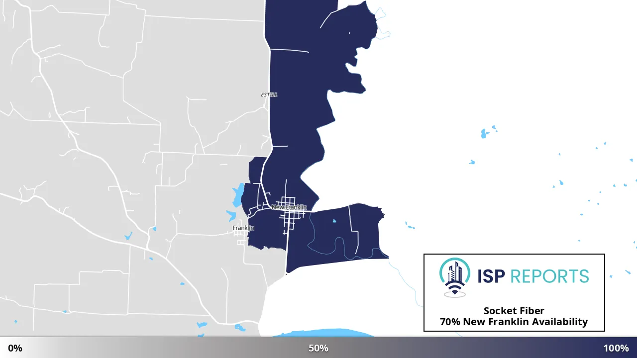 New Franklin, MO map of internet availability
