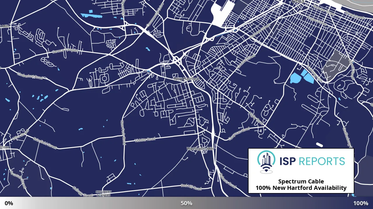 New Hartford, NY map of internet availability
