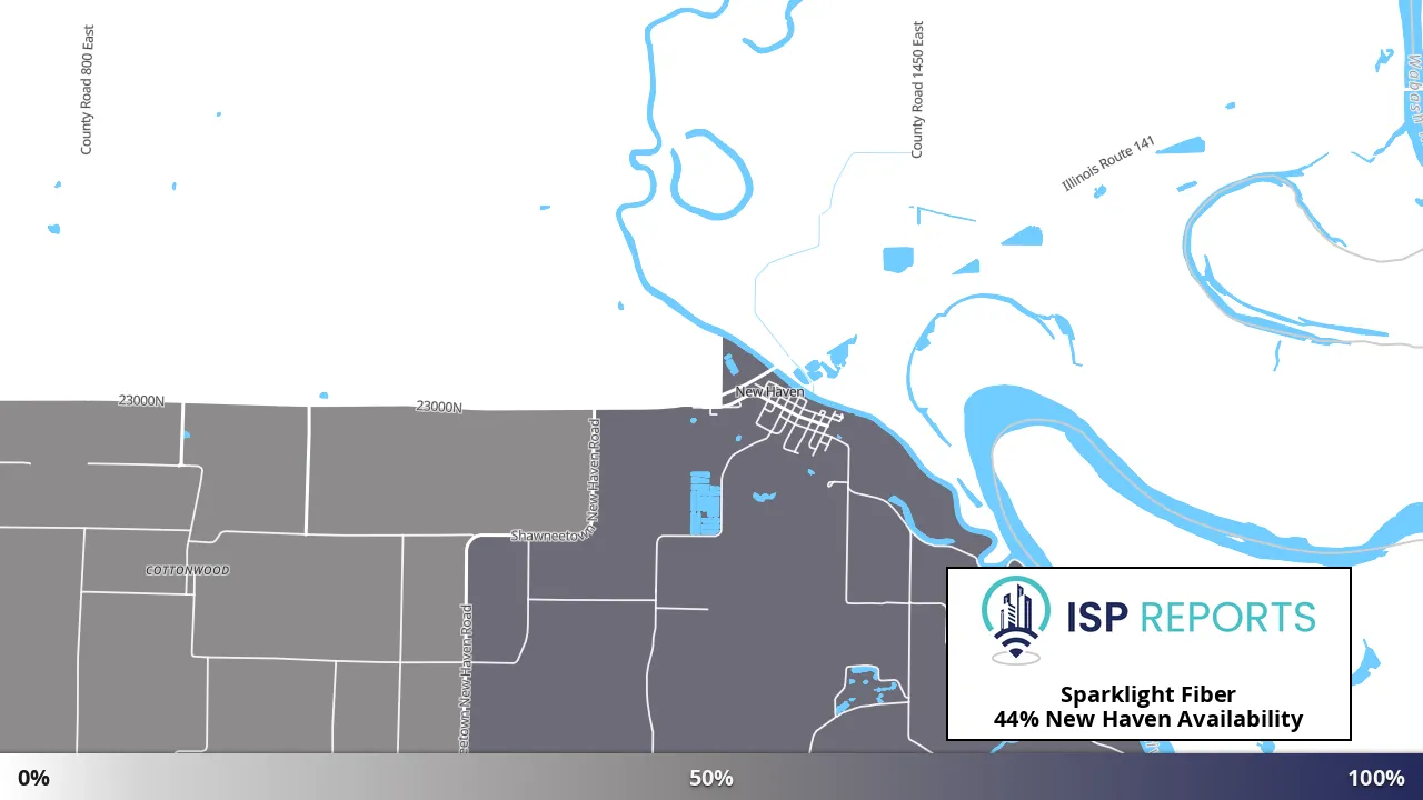New Haven, IL map of internet availability