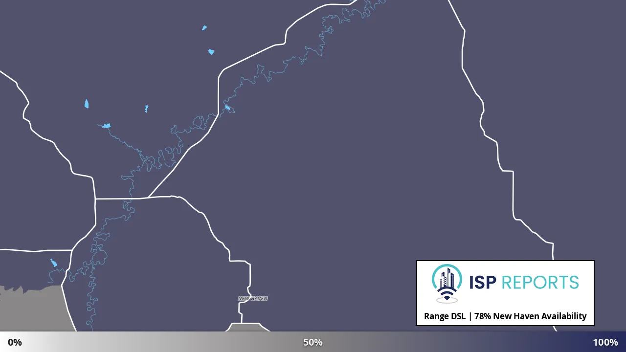 New Haven, WY map of internet availability