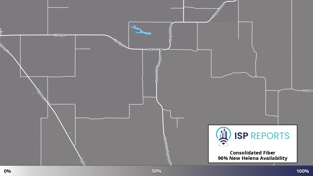 New Helena, NE map of internet availability