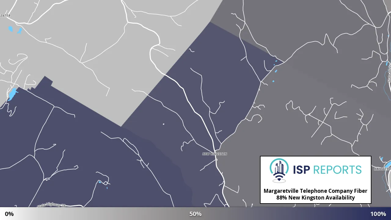 New Kingston, NY map of internet availability