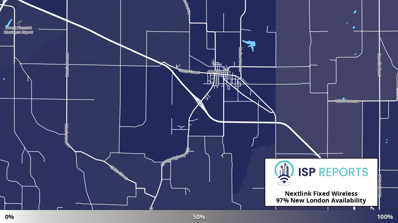 New London, IA map of internet availability
