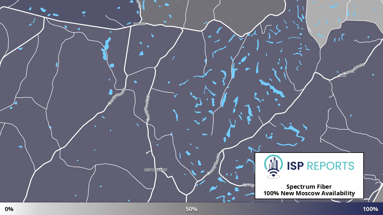 New Moscow, OH map of internet availability