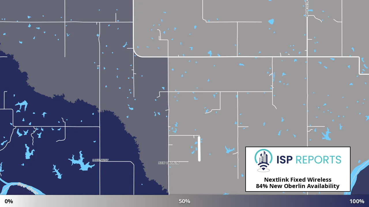 New Oberlin, OK map of internet availability