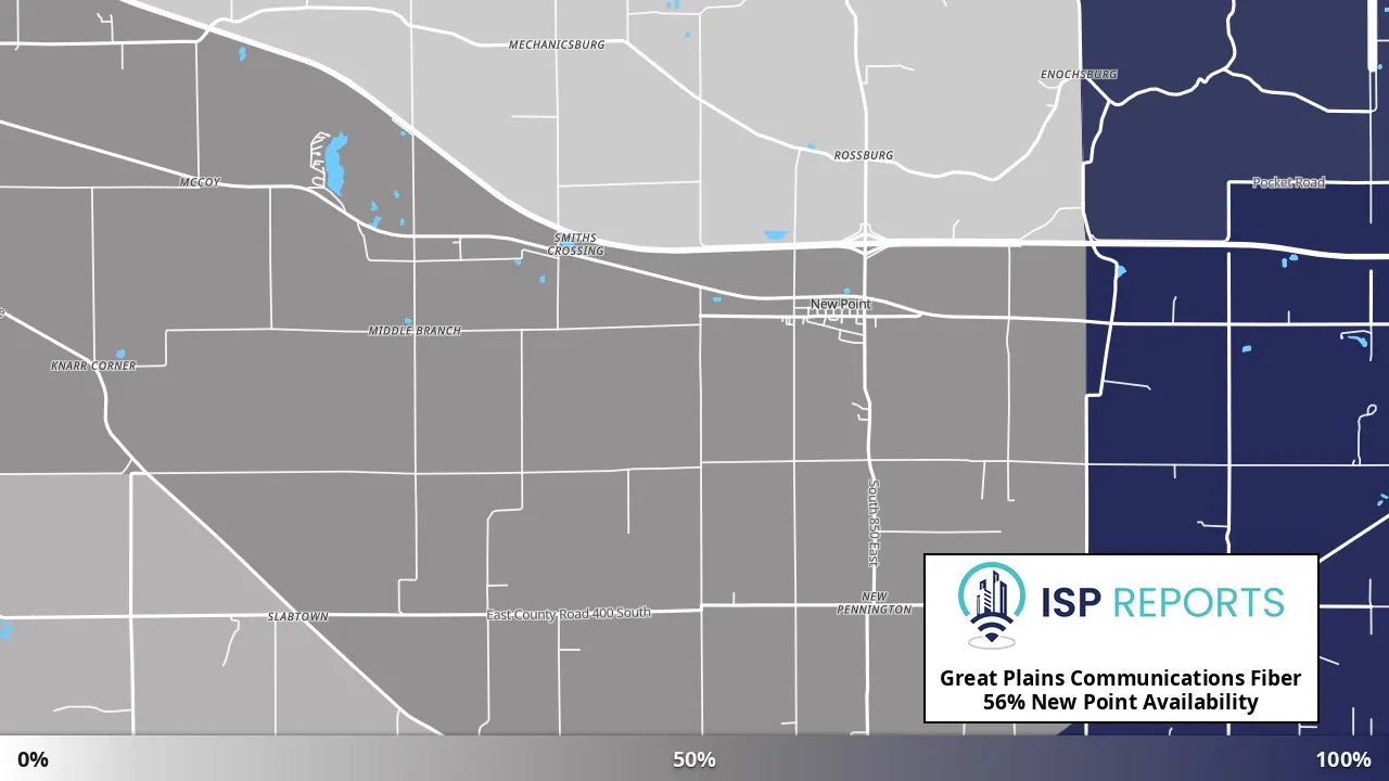 New Point, IN map of internet availability