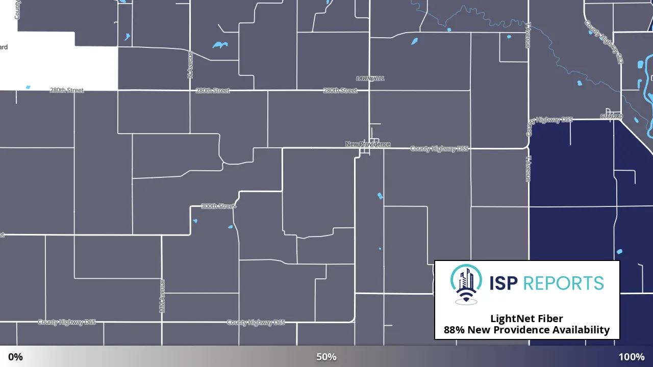 New Providence, IA map of internet availability