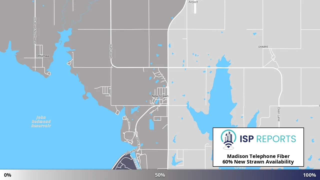 New Strawn, KS map of internet availability
