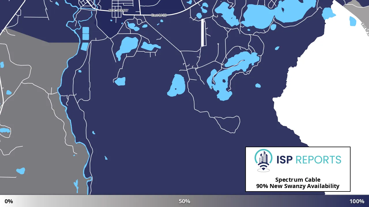 New Swanzy, MI map of internet availability