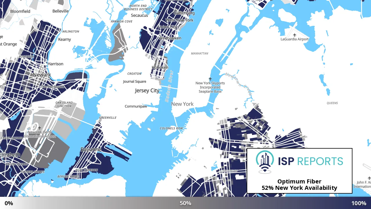 New York, NY map of internet availability