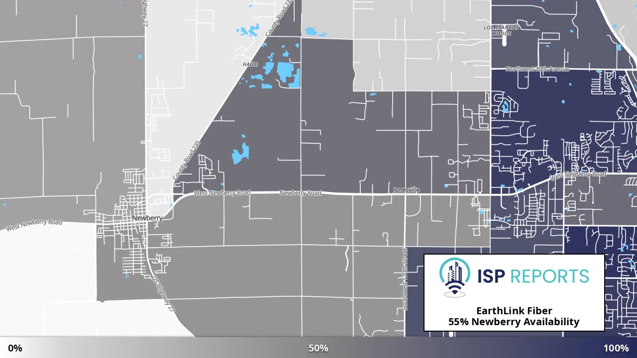 Newberry, FL map of internet availability