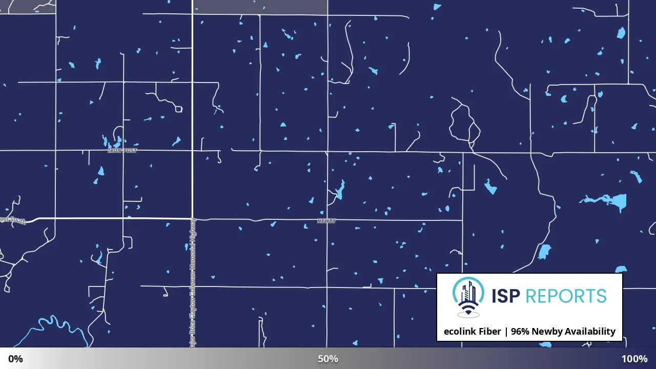 Newby, OK map of internet availability