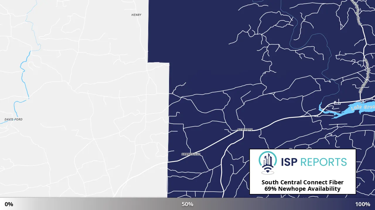 Newhope, AR map of internet availability