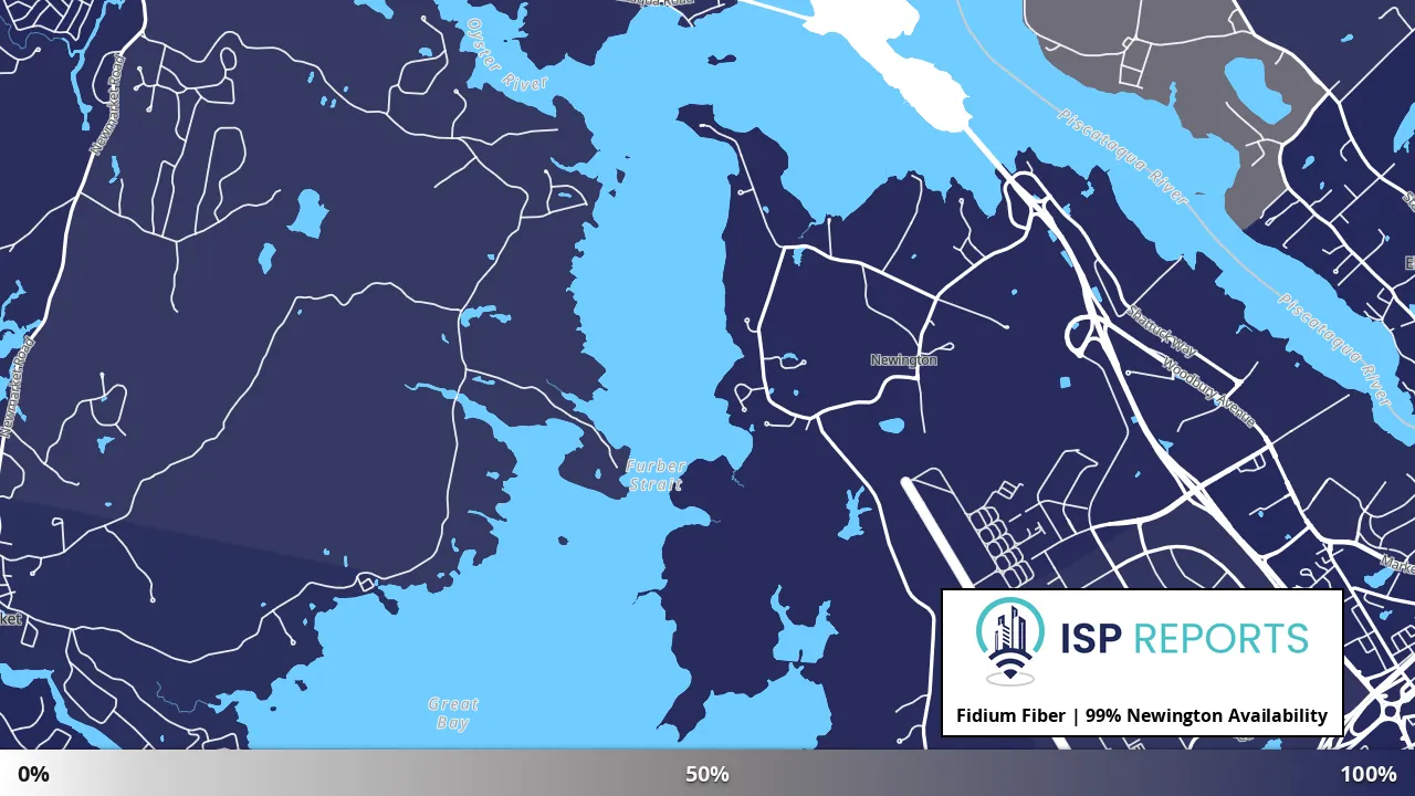 Newington, NH map of internet availability