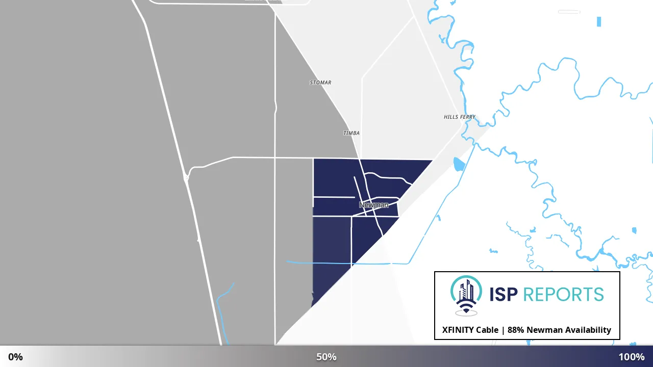 Newman, CA map of internet availability