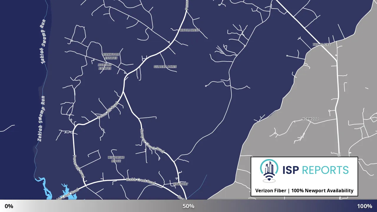 Newport, MD map of internet availability