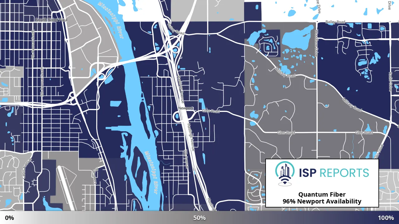 Newport, MN map of internet availability