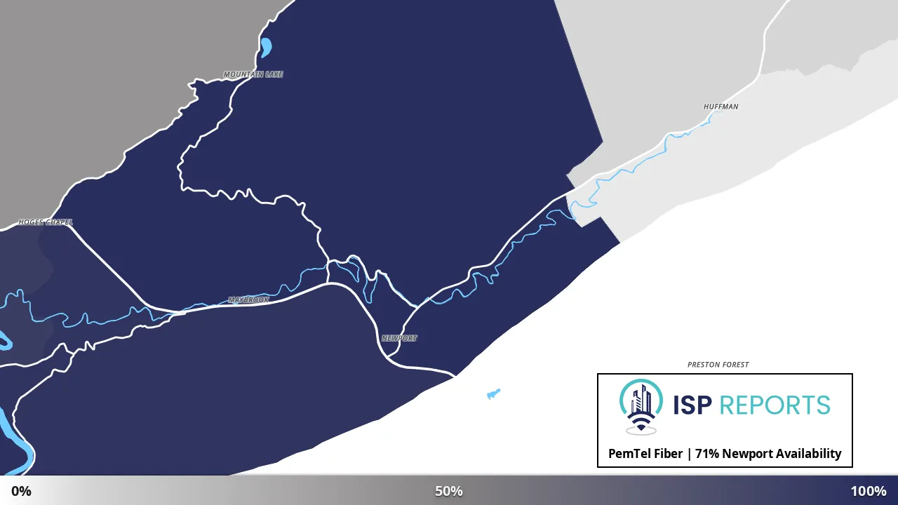 Newport, VA map of internet availability