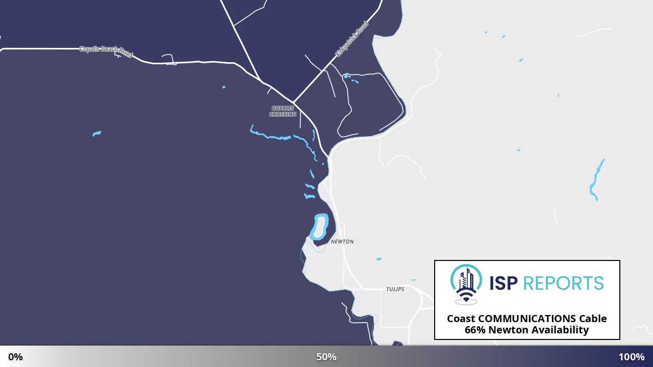 Newton, WA map of internet availability