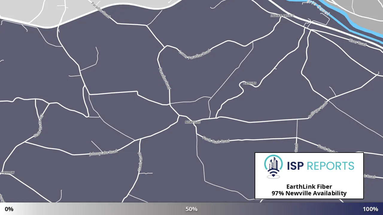 Newville, NY map of internet availability
