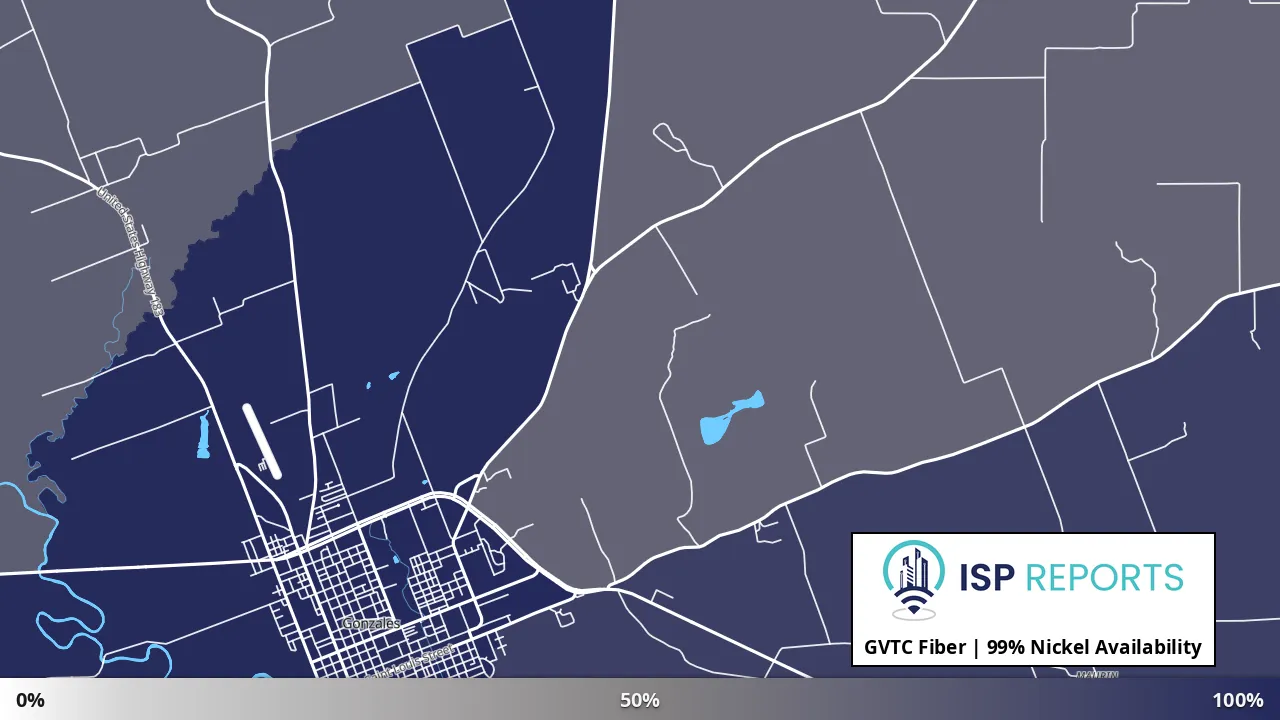 Nickel, TX map of internet availability