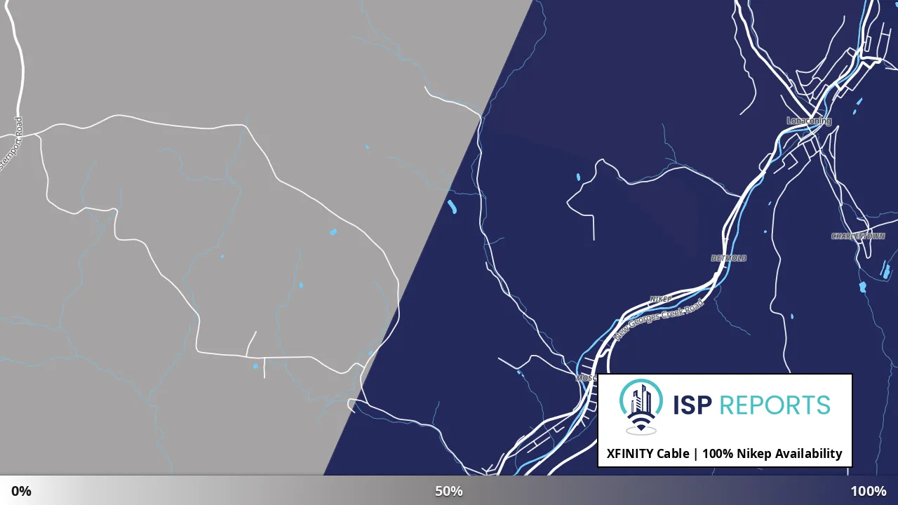 Nikep, MD map of internet availability